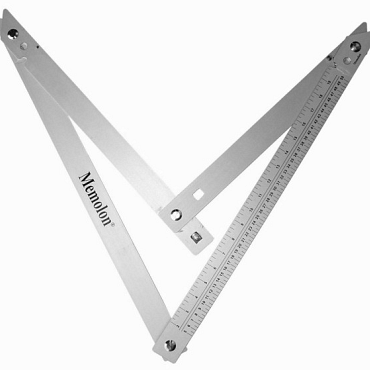 MEMOLON opvouwbare aluminium bouwhaak, 60x60x85cm, 45° en 90°, in nylon foedraal