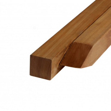 Paal hardhout Angelim Vermelho geschaafd 8.8x8.8x300 cm