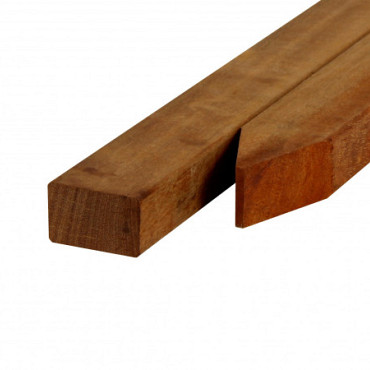 Regel hardhout Angelim Vermelho geschaafd/ gepunt 4.5x7.0x100cm