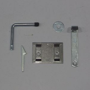 Boerenklinkstel - Plaat: 120x85x2mm - verzinkt