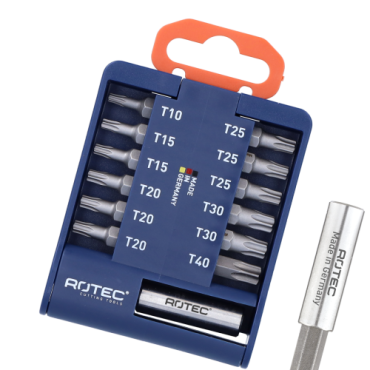 PRO Bitclip incl. magn.bithouder, bits TX 1x10/2x15/3x20/3x25/2x30/1x40 13-dlg, BASIC
