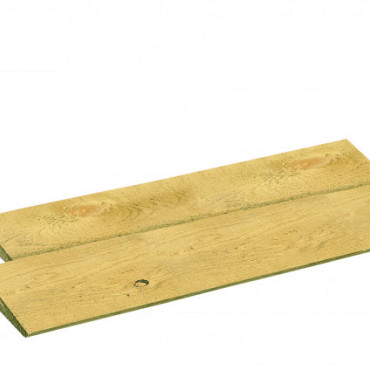 Scandinavisch vuren Zweeds rabat, 1 zijde geschaafd, 1 zijde fijnbezaagd 1,5-3 x 19,5 x 300 cm, groen geimpregneerd