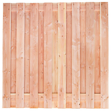 Douglas fijnbezaagd plankenscherm 17-planks 16mm, 180 x 180 cm, onbehandeld.