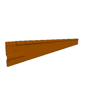 Flexline corten hoogte 10 cm - lengte 220 cm