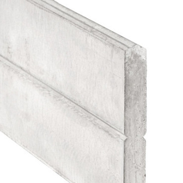 Betonplaat Blokhutprofiel motief 4,8 x 26 x 184 cm grijs ongecoat