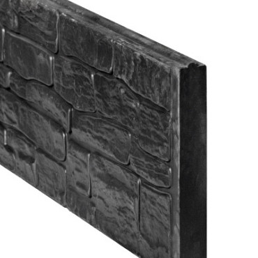 Betonplaat Nostalgie motief 4,8 x 36 x 184 cm, antraciet gecoat