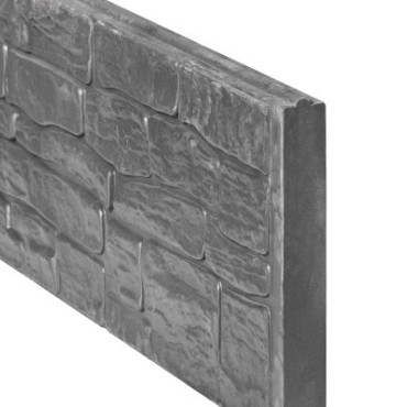 Betonplaat Nostalgie motief 4,8 x 36 x 184 cm, antraciet ongecoat