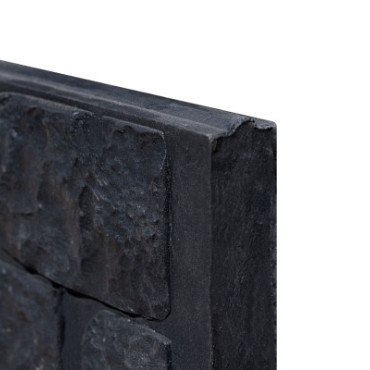 Betonplaat Romeins rotsmotief 4,8 x 36 x 184 cm, antraciet gecoat