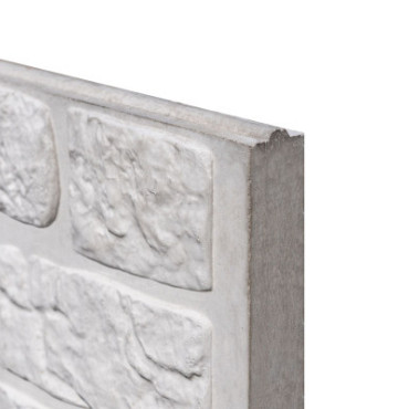 Betonplaat Romeins rotsmotief 4,8 x 36 x 184 cm, grijs ongecoat