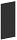 Wandmodule A sponningplank verticaal 844x2200mm zwart