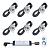 Verlichtingsset Toledo 6 spots t.b.v. Trend- en Topline overkapping - zwart