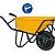 Kruiwagen HDPE 90 L stratenmakers geel