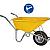 Bouwkruiwagen Basic HDPE 100 L geel