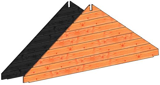 Topgevel Buitenverblijf Zadeldak L/XL onbehandeld