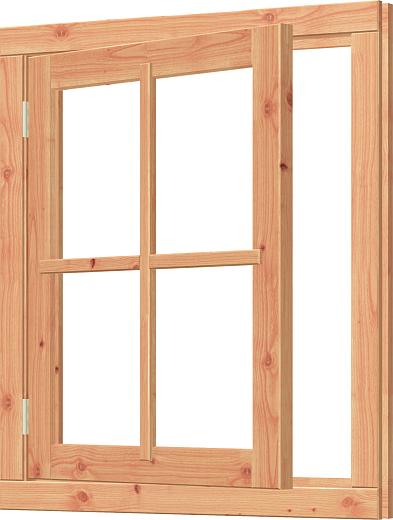 Douglas Vleugelraam enkel onbehandeld linksdraaiend 888x1039mm
