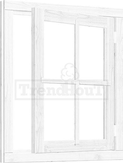 Douglas Vleugelraam enkel wit rechtsdraaiend 888x1039mm