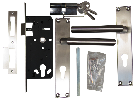 RVS dag- en nachtslot compleet