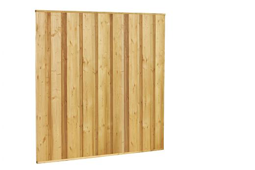 Beto-dichtplankscherm van fijnbezaagde vuren planken, 180 x 180 cm.
