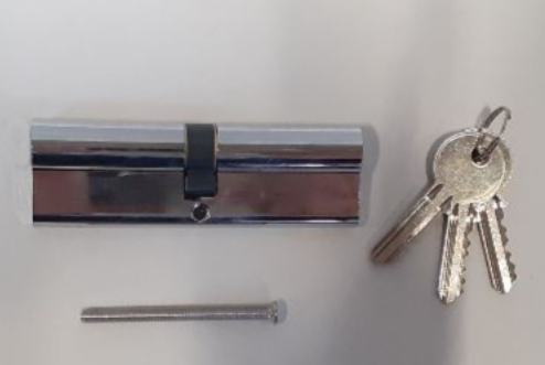 Cilinder met 3 sleutels - 50/50 - gechromeerd