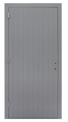 Hardhouten enkele dichte deur Prestige, rechtsdraaiend, 109 x 221 cm, grijs gegrond.