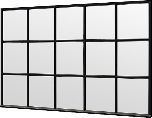 Steel look raam zwart 3405x2200mm module E-03