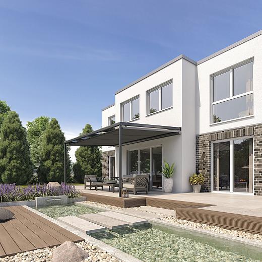 Elektrische zonwering met rits T350 350x400 cm (bxd) Incl. afstandsbediening type I.O.