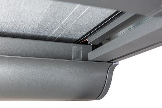 Elektrische boven zonwering met rits W350 800x350 cm (bxd) Incl. afstandsbediening type I.O. Tweedel