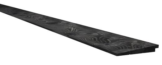 Douglas Zweeds rabat 1 zijde geschaafd, 1 zijde fijnbezaagd 1,1-2,7 x 19,5 x 500 cm, zwart gespoten.