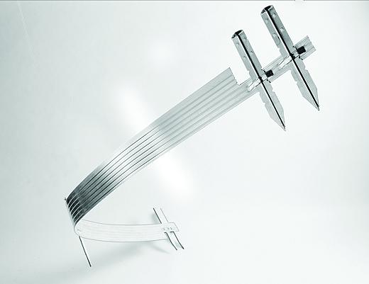 Alu Mevo Edge PRO zilver 4.8mm, 229x14 cm Incl. pennen