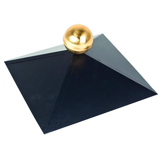 Tuinhuiskap vierkant zwart gecoat 350x350mm