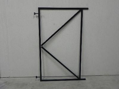 Verstelbaar poortframe 100-155 cm - Zwart gepoedercoat