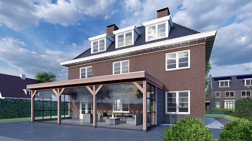 Aanbouwveranda Ancona 3750x3900x2600mm (bxdxh)