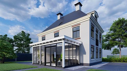 Aanbouwveranda Lucca 5550x3250x2600mm (bxdxh)