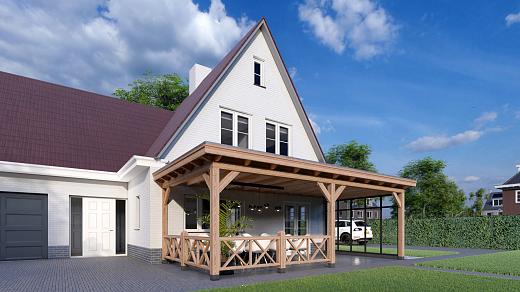 Aanbouwveranda Lucca 9550x3900x2600mm (bxdxh)