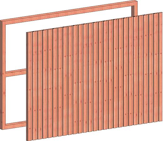 Wandmodule T rhombus profiel 1630x1170mm onbehandeld