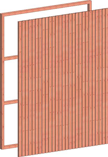 Wandmodule B rhombus profiel 1630x2200mm onbehandeld