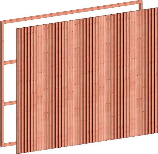 Wandmodule C rhombus profiel 2760x2200mm onbehandeld