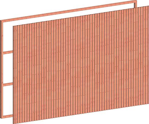 Wandmodule E rhombus profiel 3405x2200mm onbehandeld