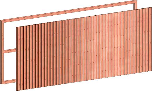 Wandmodule F rhombus profiel 2760x1170mm onbehandeld