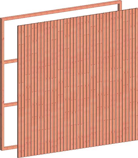 Wandmodule H rhombus profiel 2230x2200mm onbehandeld