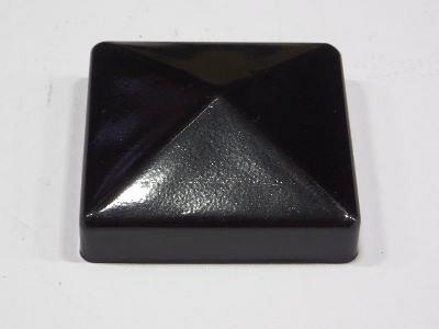 Paalornament piramide 91x91mm - zwart