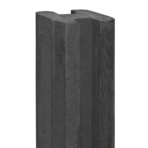 Betonpaal met sleuf 10 x 10 x 275, antraciet tussenpaal, ongecoat t.b.v. blokhutprofielplanken.