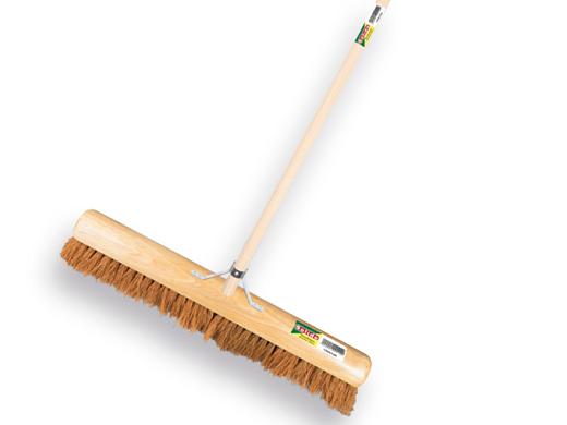 Zaalveger kokos - 50cm breed - steel 150 x 2,8cm incl. stokhouder