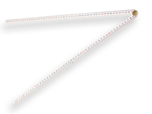 Duimstok 1 meter glasfiber wit.