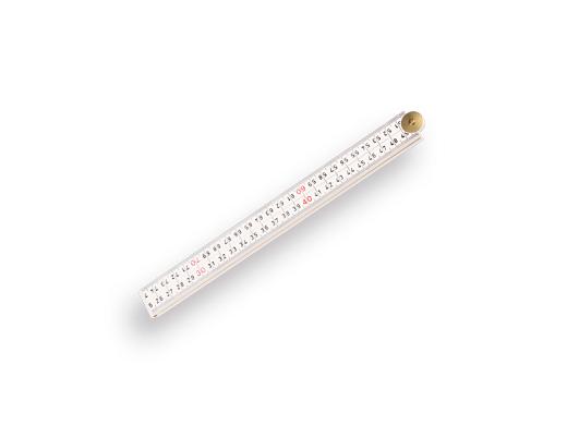 Duimstok 1 meter glasfiber wit.