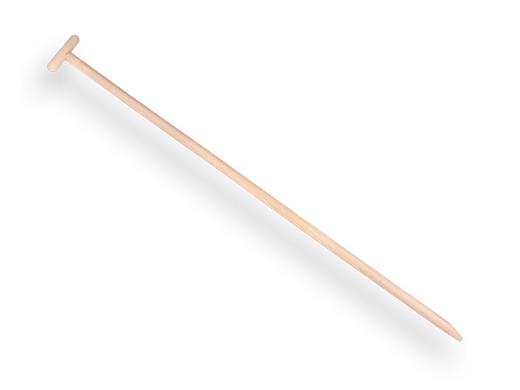 Schoffelsteel 160 x 3,2 cm. met hilt en excentrische punt.