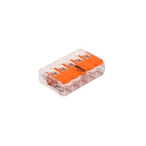 WAGO 5V verbindklem t/m 4mm² type 221-415 soepel en massief - 5 st.