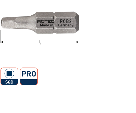 PRO Schroefbit vierkant Robertson SQD4 L=25 (2 st per set)