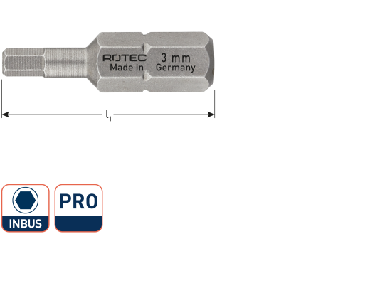 PRO Schroefbit HEX (Inbus) SW7 L=25 (set 2 st.)