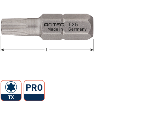 PRO Schroefbit Torx T25 L=25 (10 st per set)